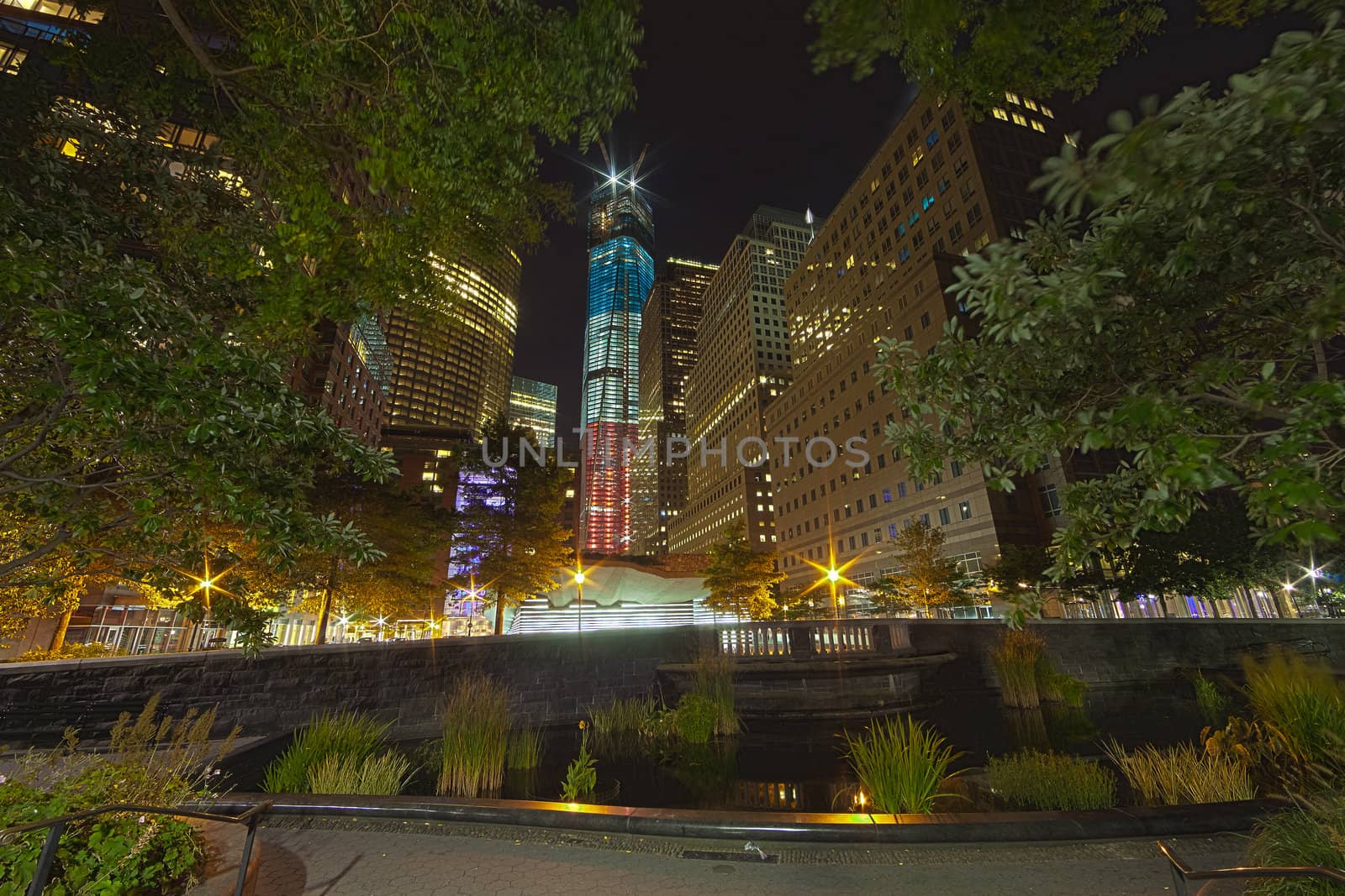 NEW YORK CITY - SEPTEMBER 17: One World Trade Center (known as the Freedom Tower) is shown under new  illumination on September 17, 2012 in New York, New York.