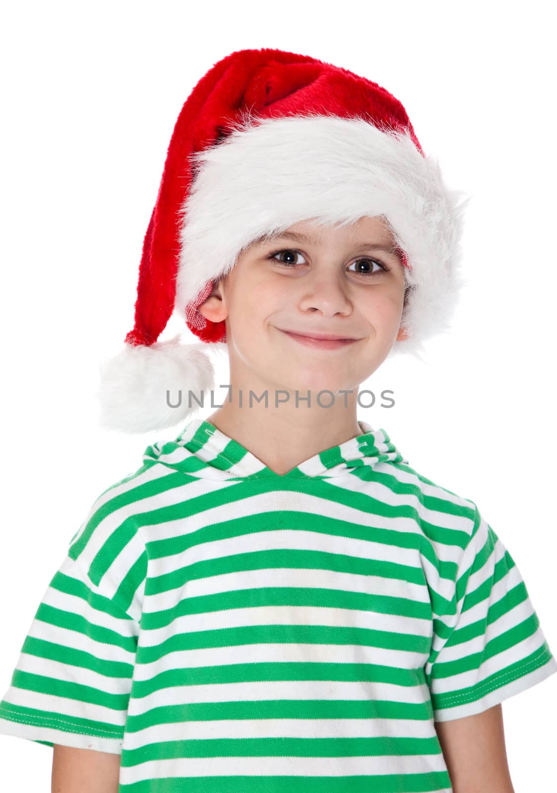Boy dressed as Santa Claus by bloodua