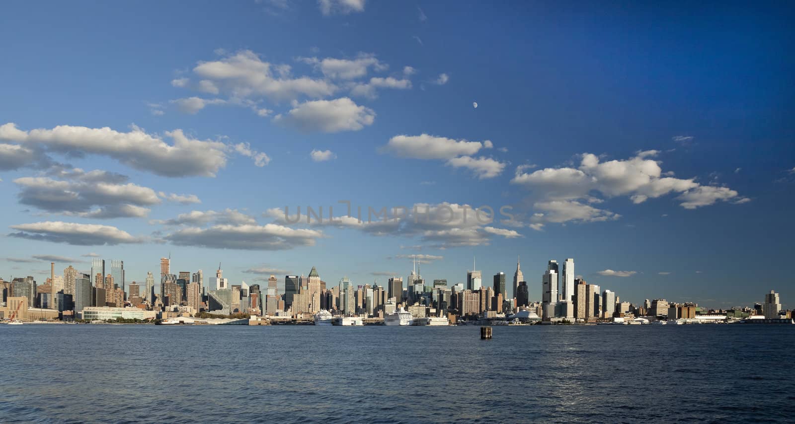 The New York City Uptown skyline at the afternoon