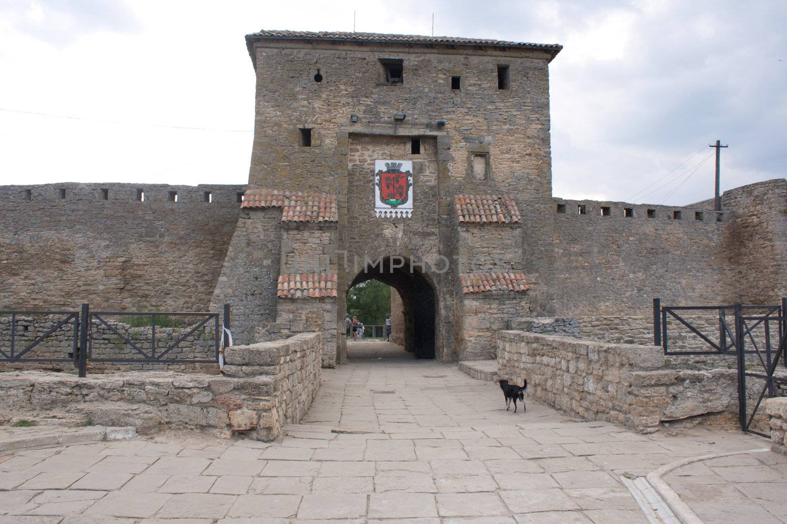 An old stone fort in the city of Belgorod-Dniester, Ukraine shooting