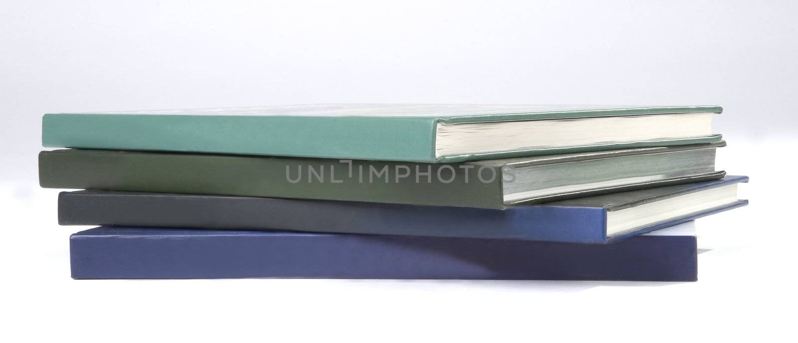 Four Blank book cover on white background