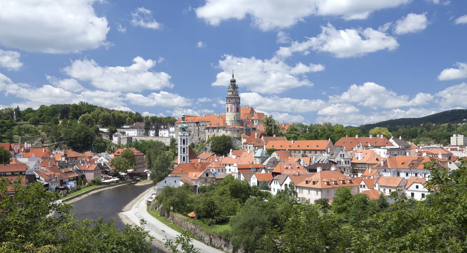 Cesky Krumlov panorama by hanusst