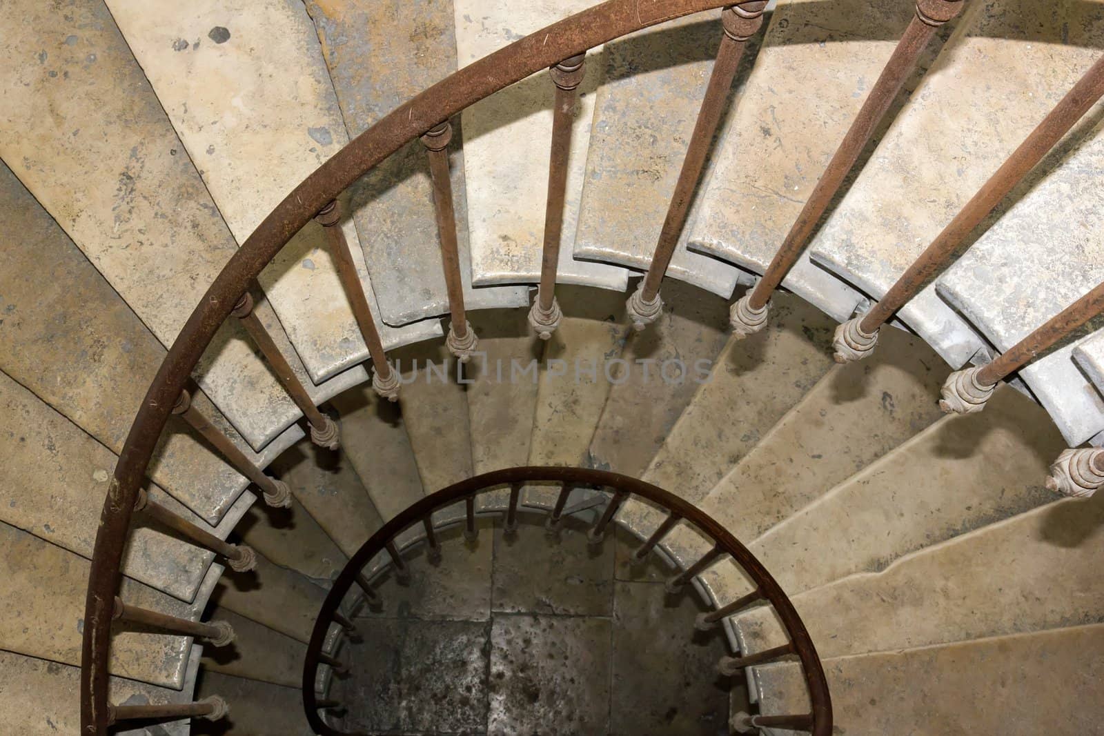 staircase of 19 th century, in snail