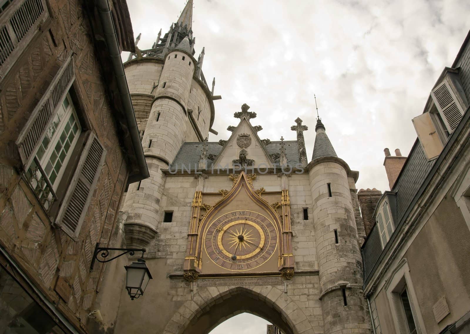 clock of the clock tower (Auxerre Bourgogne France) by neko92vl