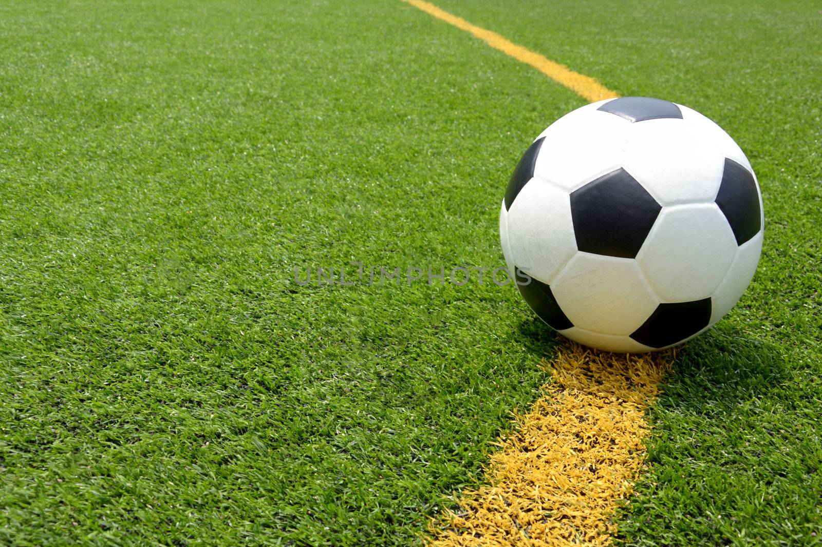 Soccer football field stadium grass line ball background texture by tamankung