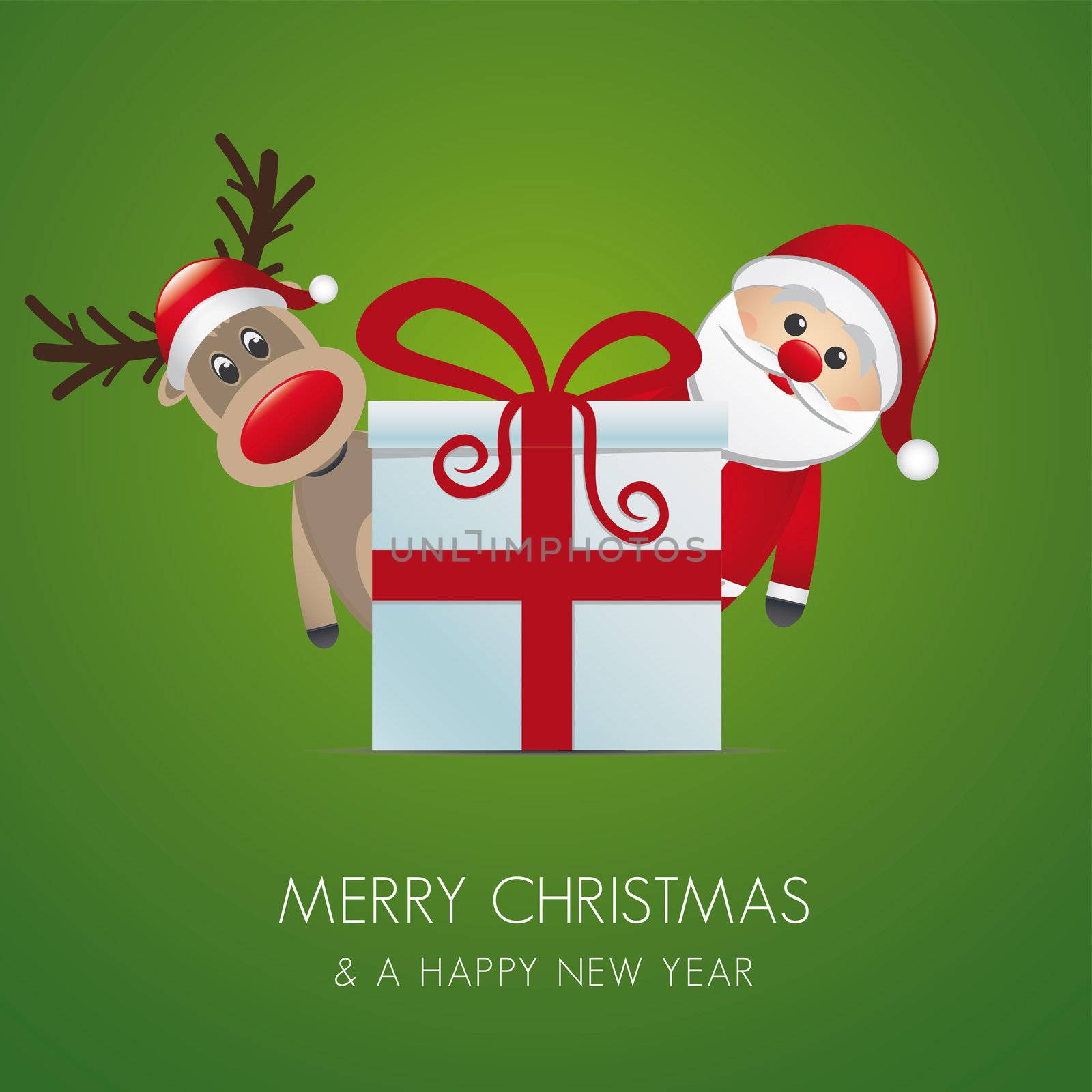 reindeer santa claus gift box by dariusL
