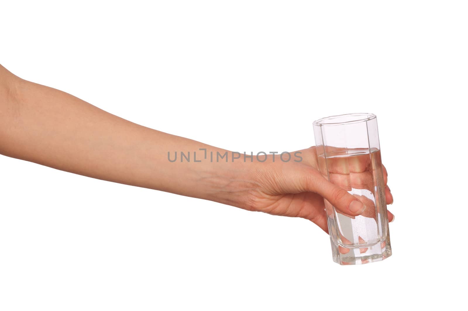 woman giving a glass with water to patient