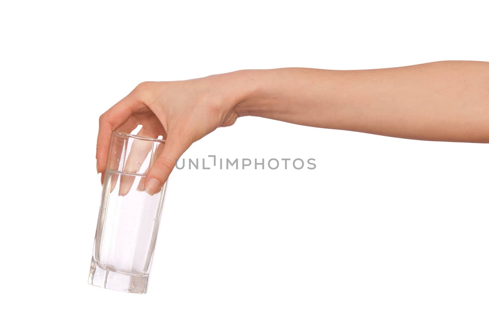 woman giving a glass with water to patient