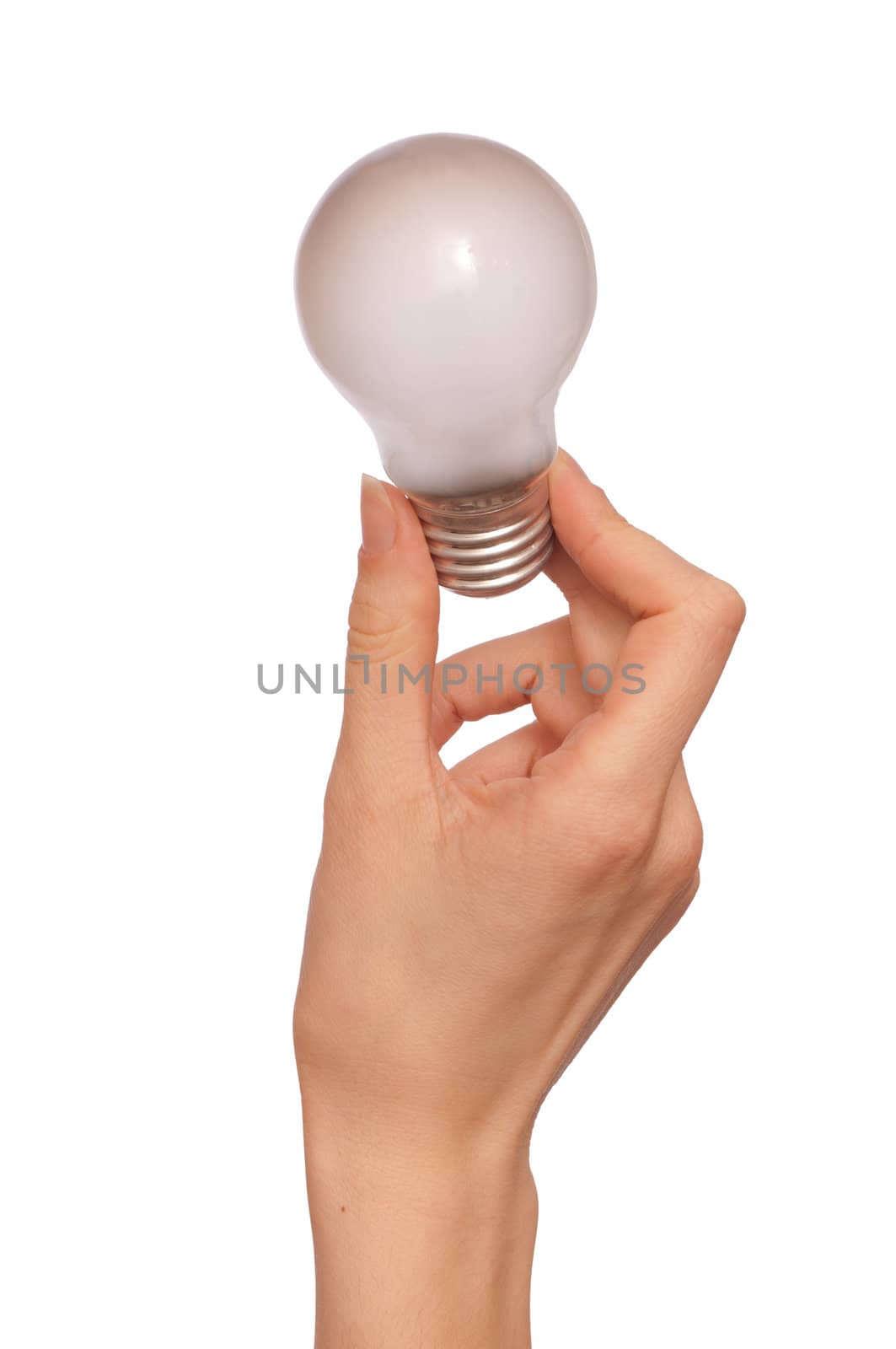lamp in the woman's hand as a symbol of light
