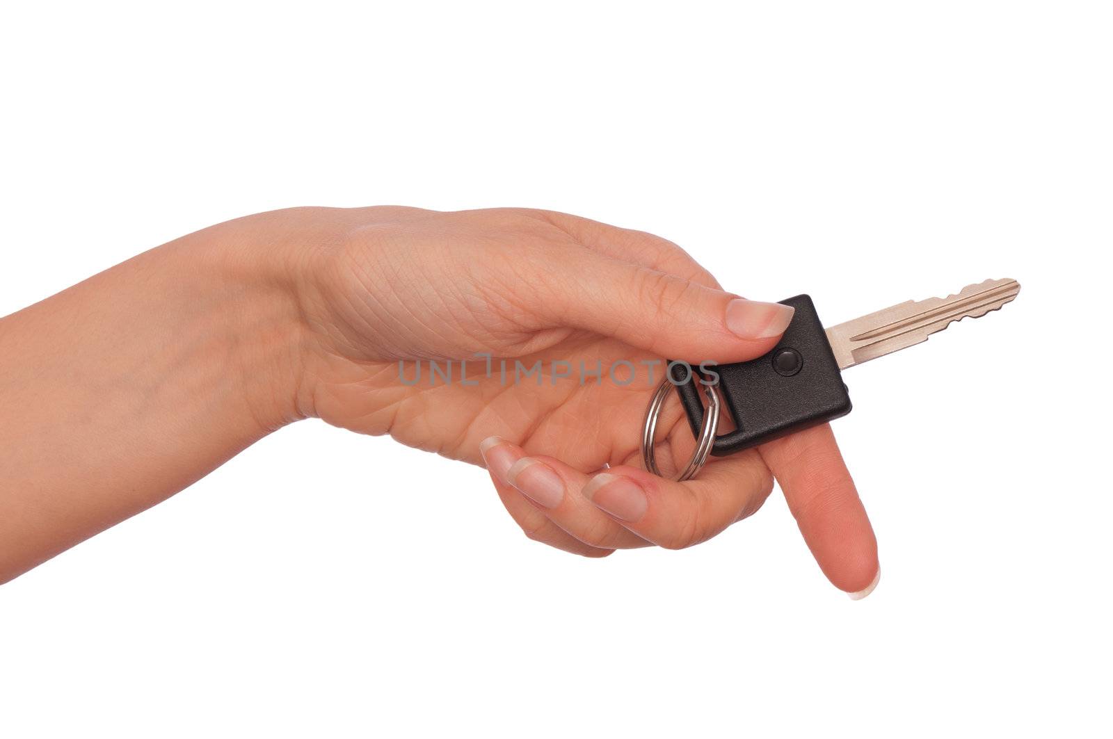key from big house in the woman's hand