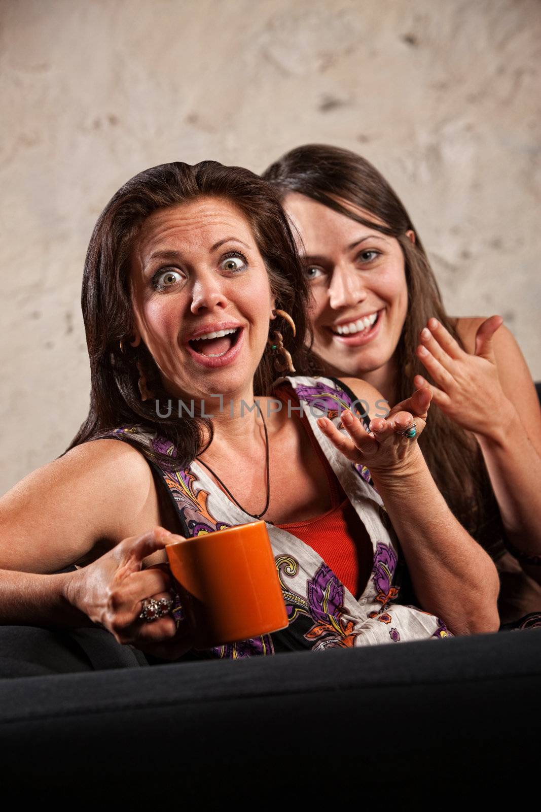 Surprised Women Laughing by Creatista