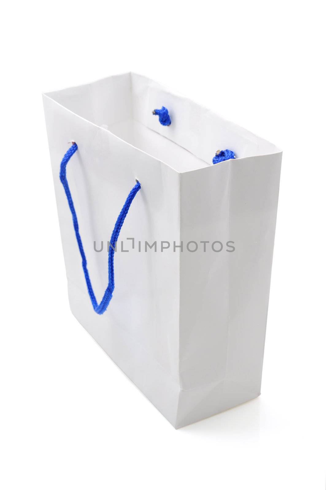 white paper bag with clipping path