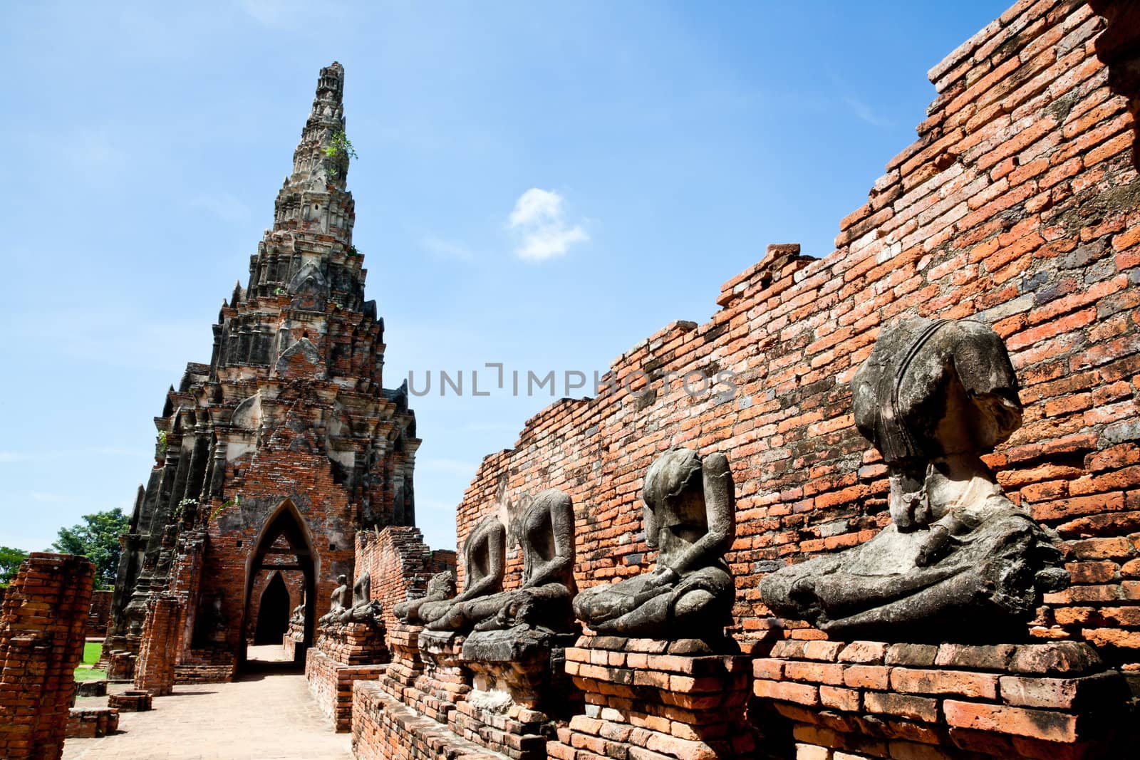buddha image in ancient temple, ayutthaya, thailand