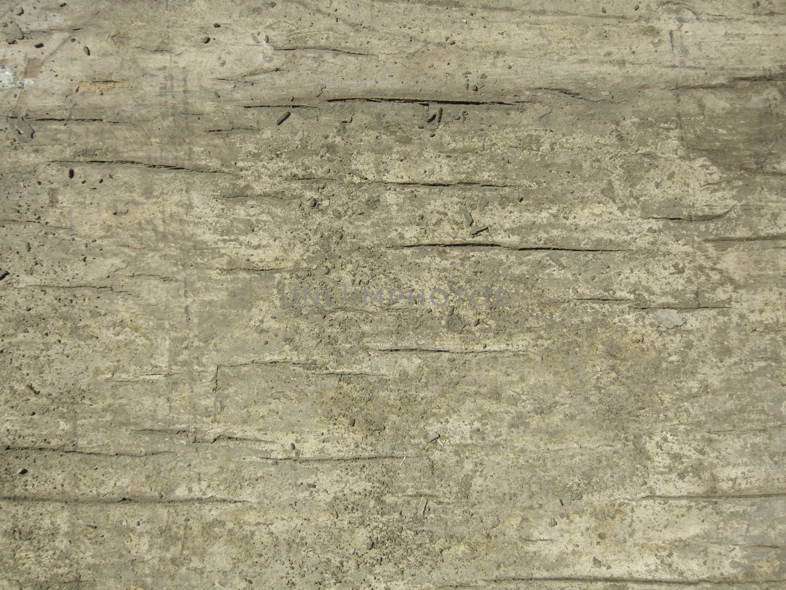 grunge background old cracking wood with concrete stains