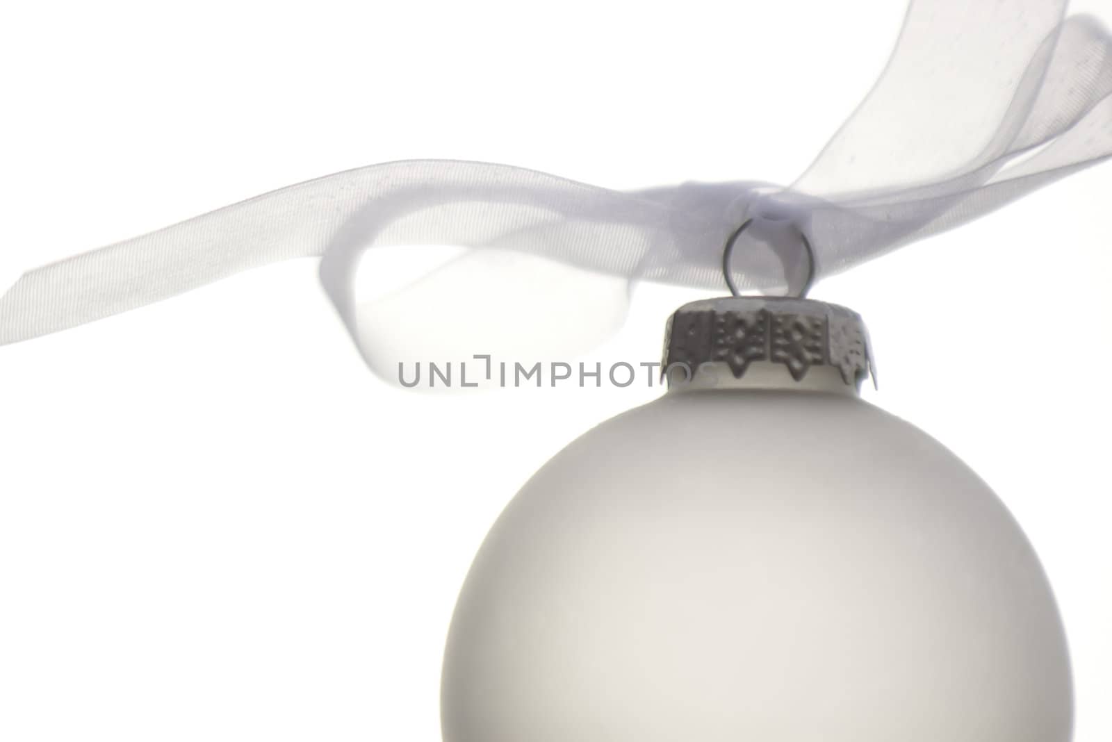 white christmas ornament off center by kjcimagery
