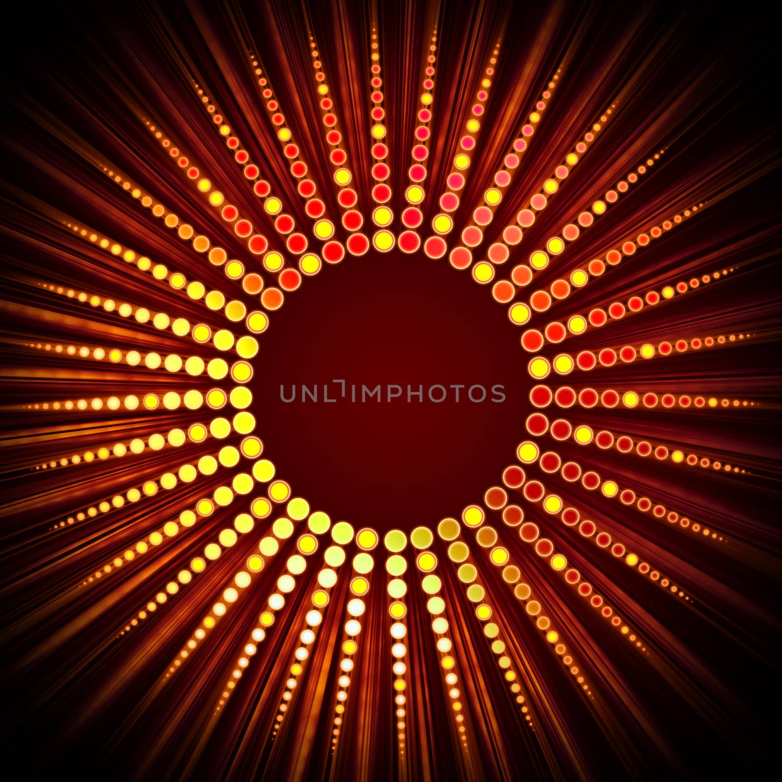 stylish brown background with the circles of different colors arranged at shape of a star