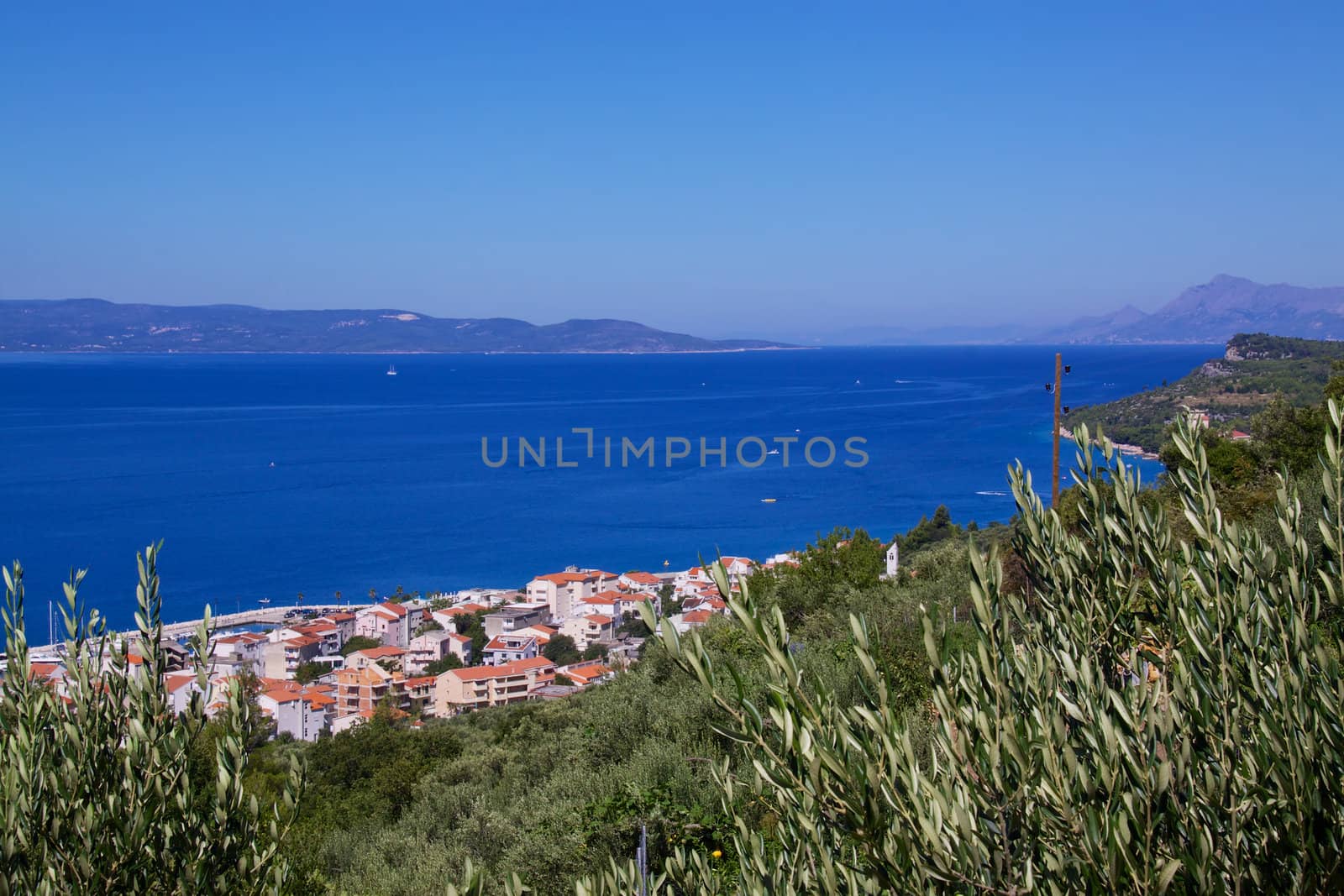 Makarska Riviera in Dalmatia, Croatia, popular summer holiday resort in Europe with crystal clear water and sunny weather