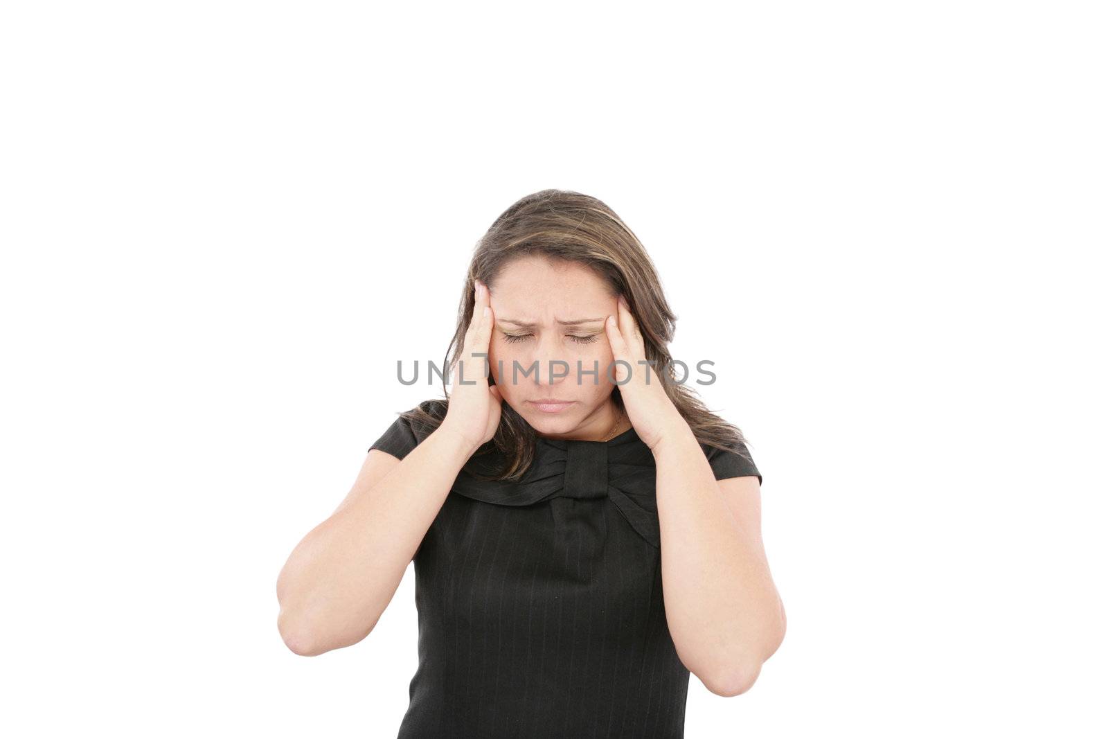 An image of girl with headache by dacasdo