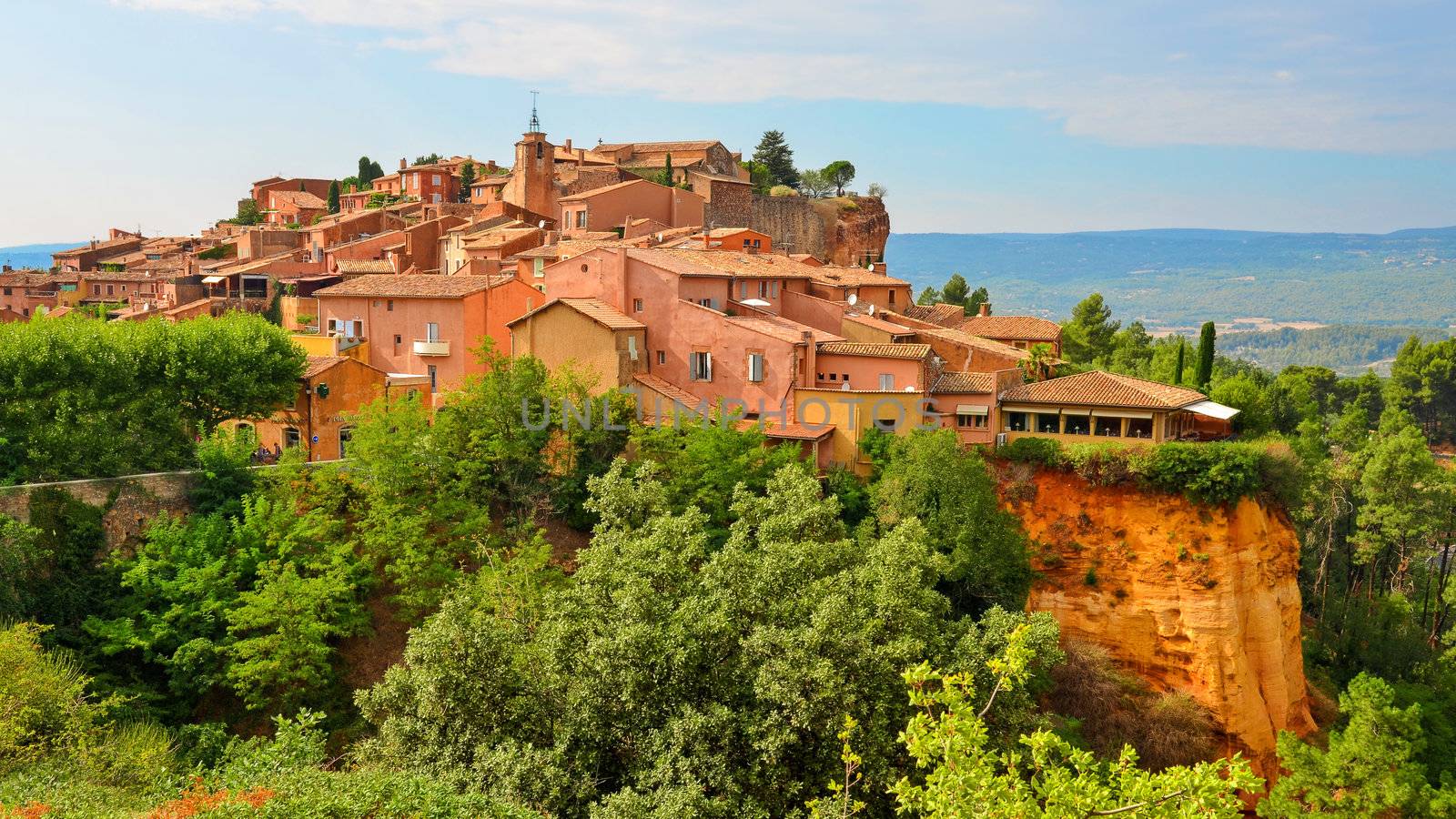 Roussillon village sunset view, Provence, France by martinm303