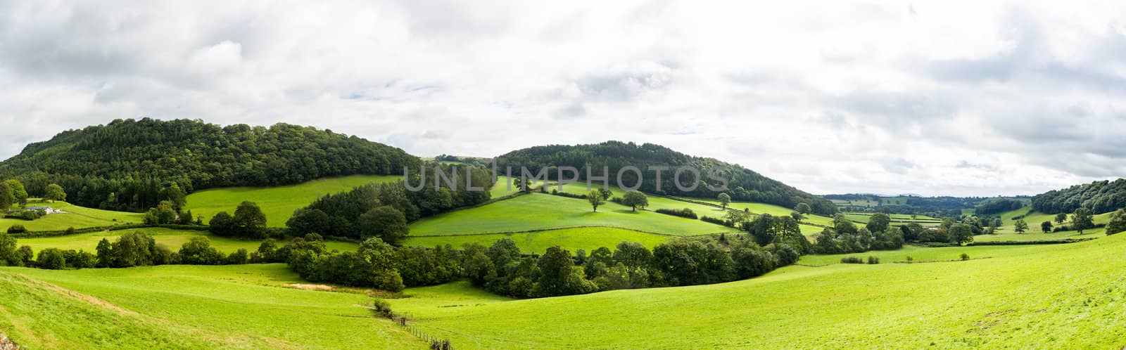 Panorama of welsh countryside by steheap