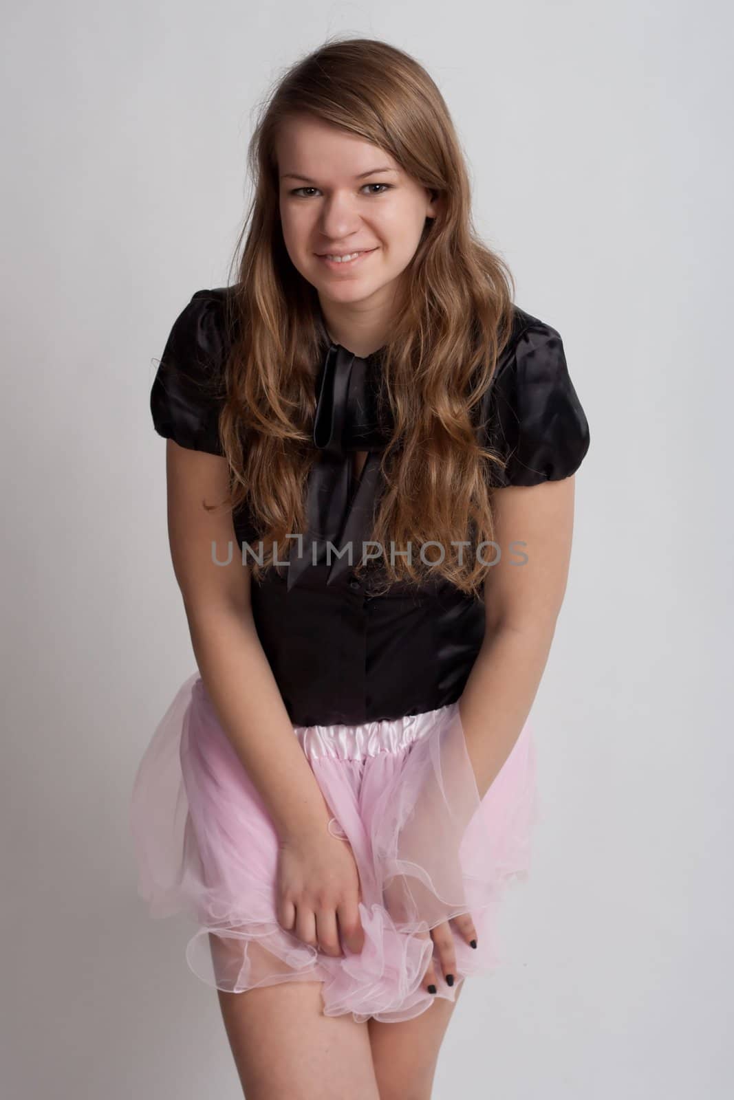 Young girl in a pink skirt by victosha
