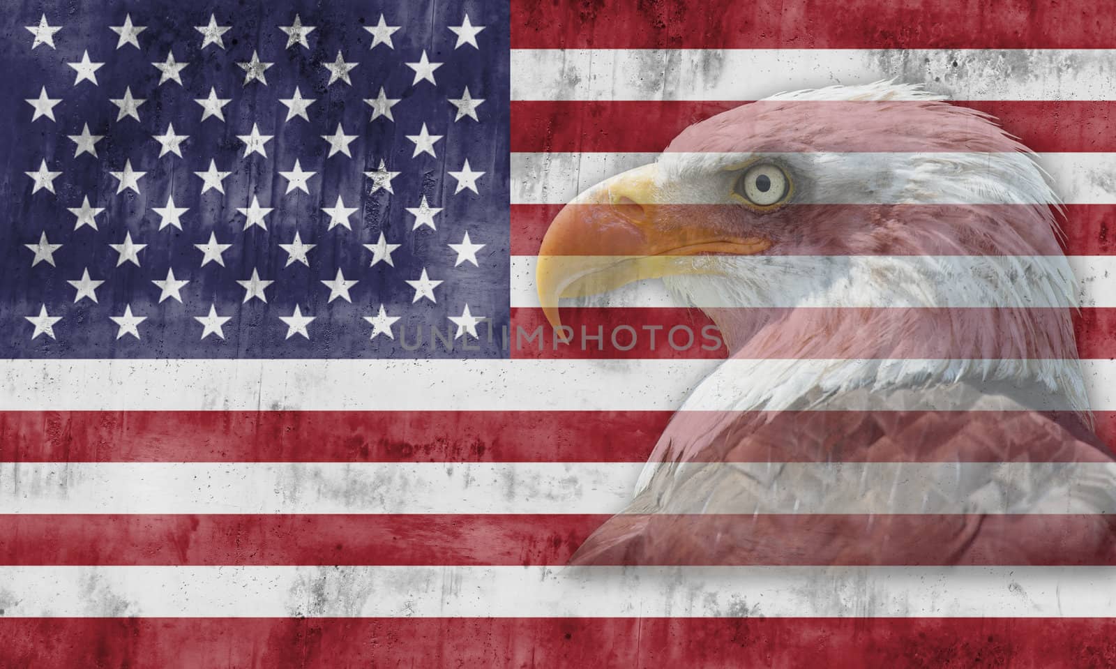 American flag and patriotic symbols by angelsimon