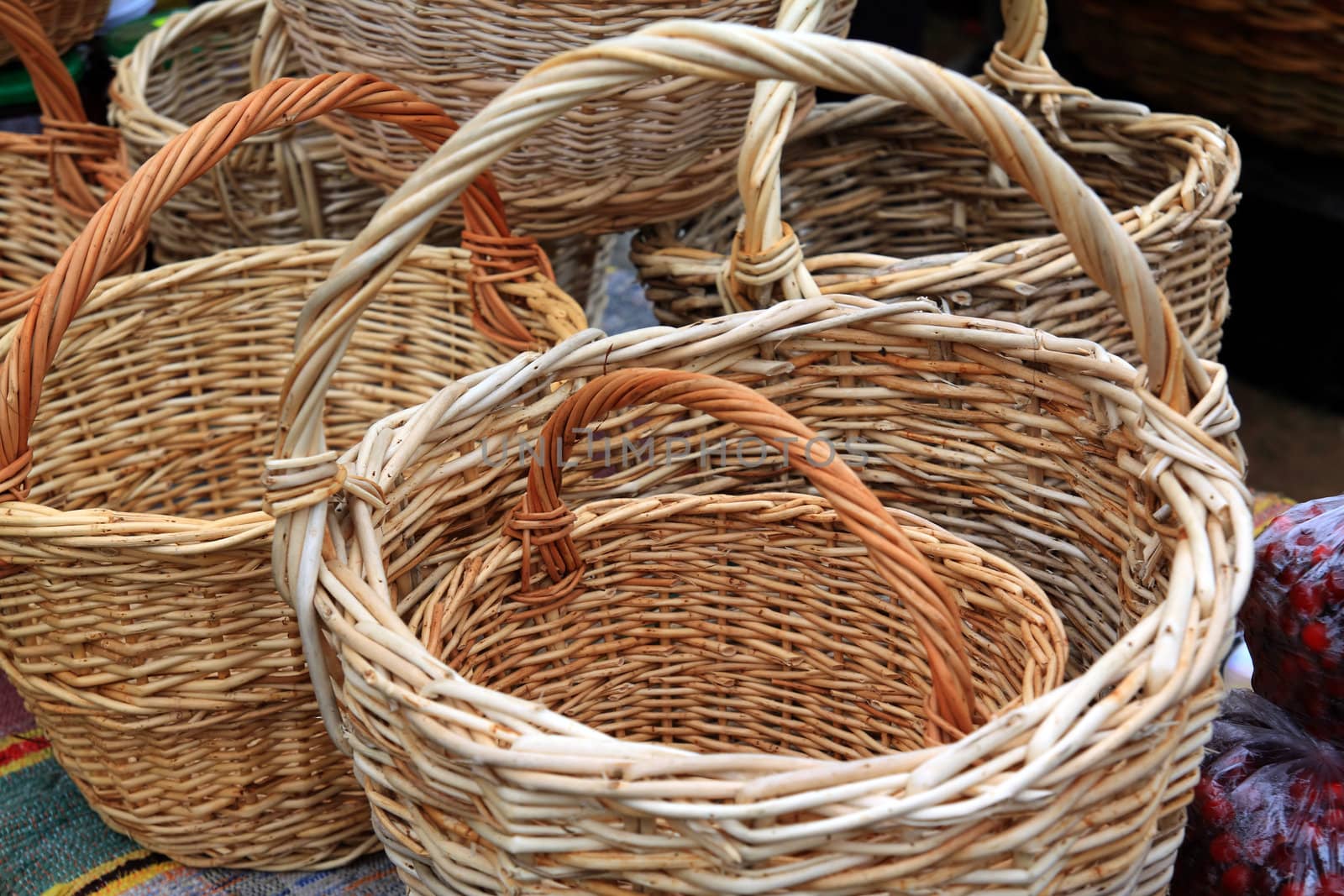 new baskets on rural market