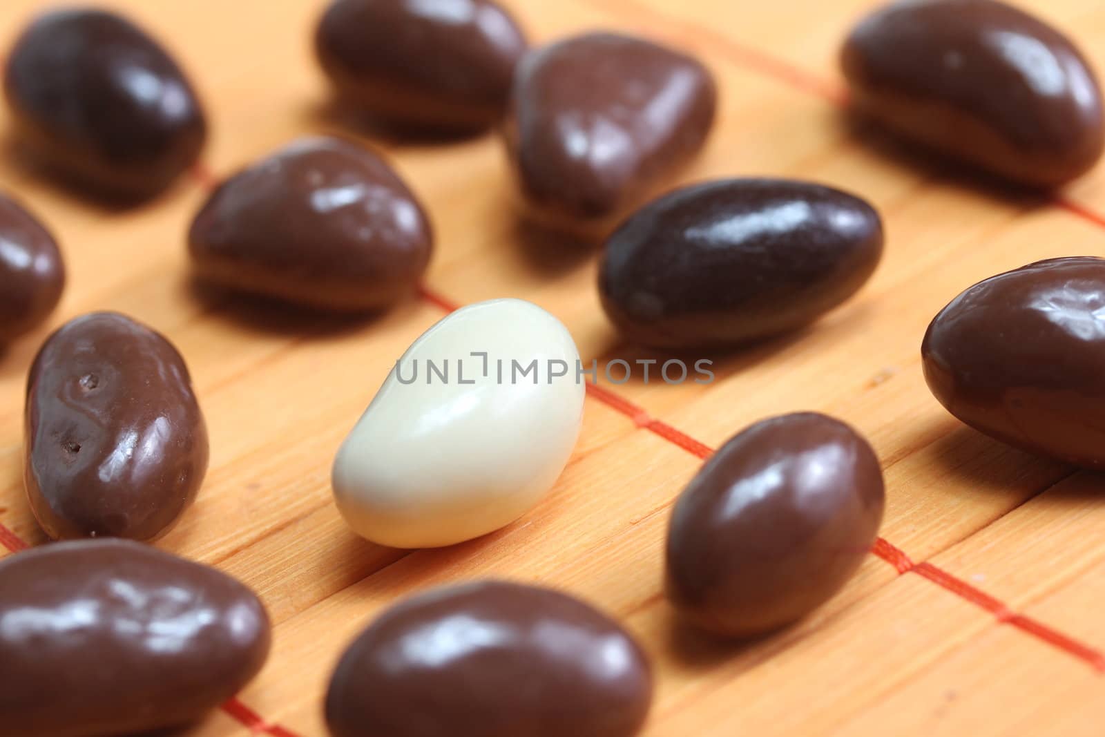 macadamia nuts covered with chocolate