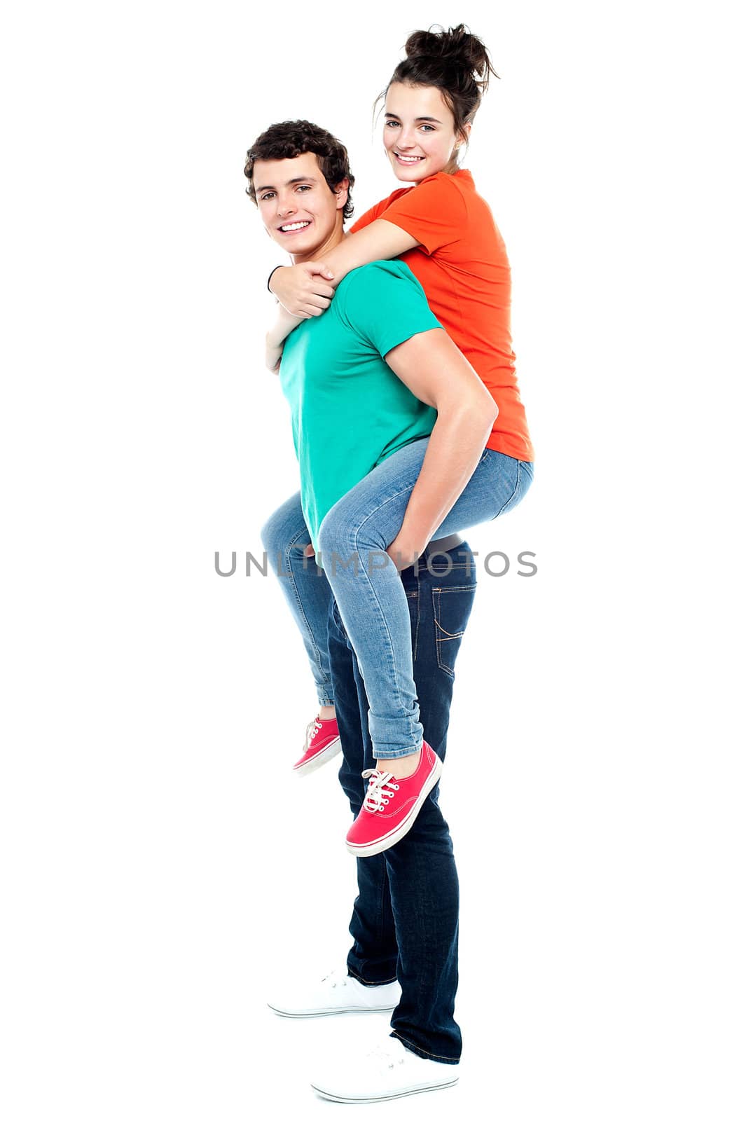 Portrait of loving couple enjoying together by stockyimages