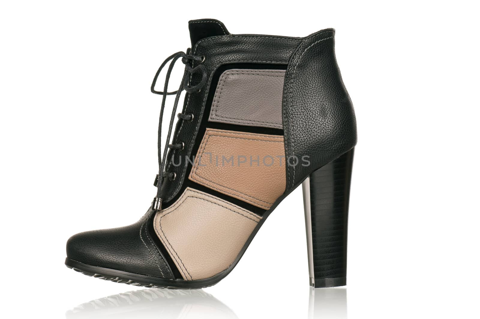 New boots women fashion on white background