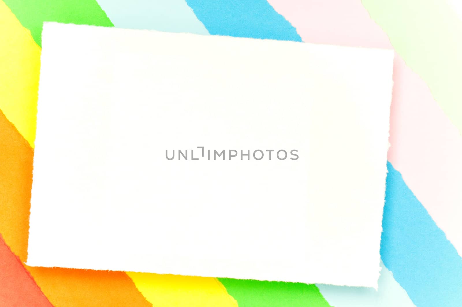 Colorful torn paper background with space for your message