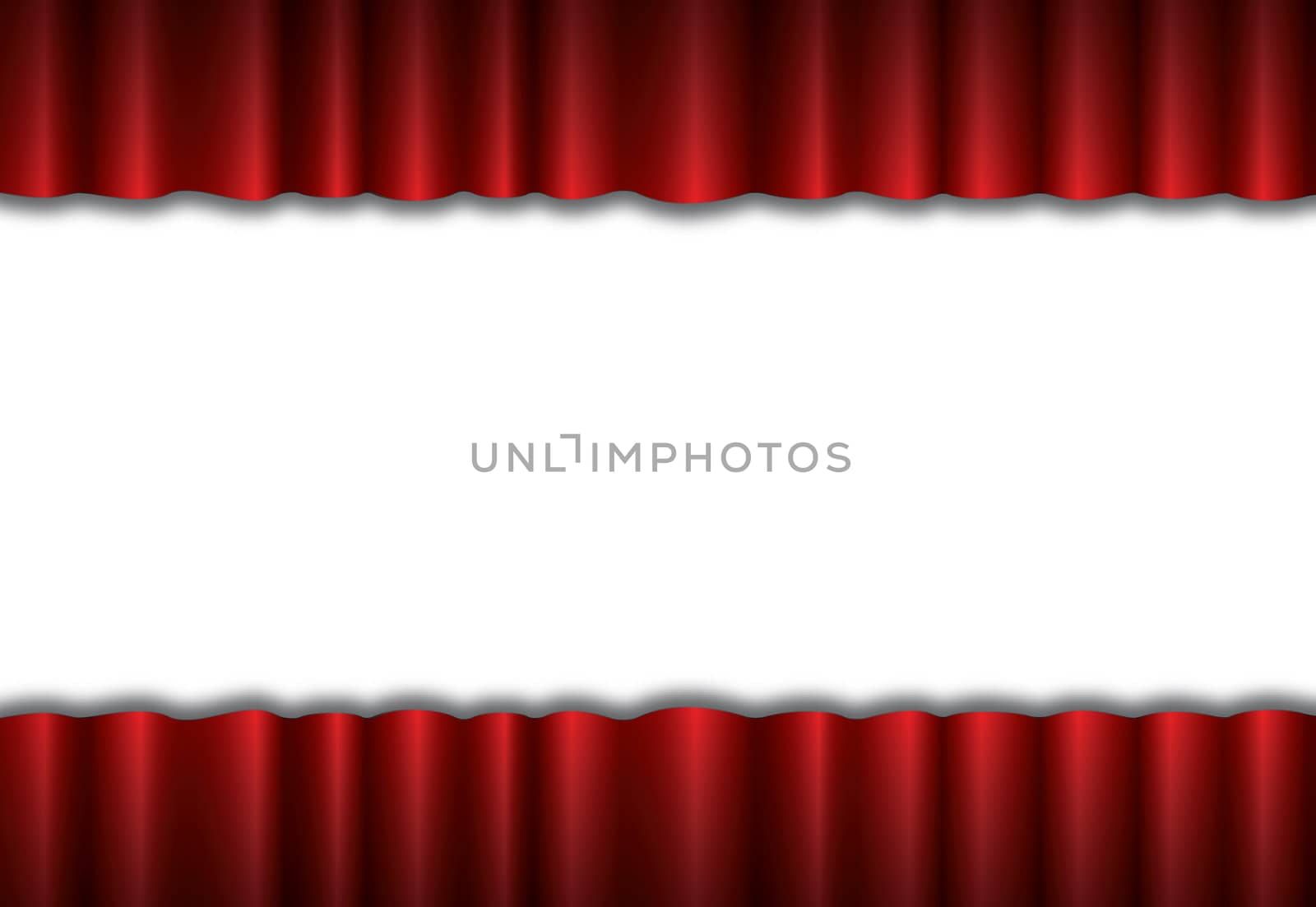 Red theater silk curtain background with wave, by svtrotof