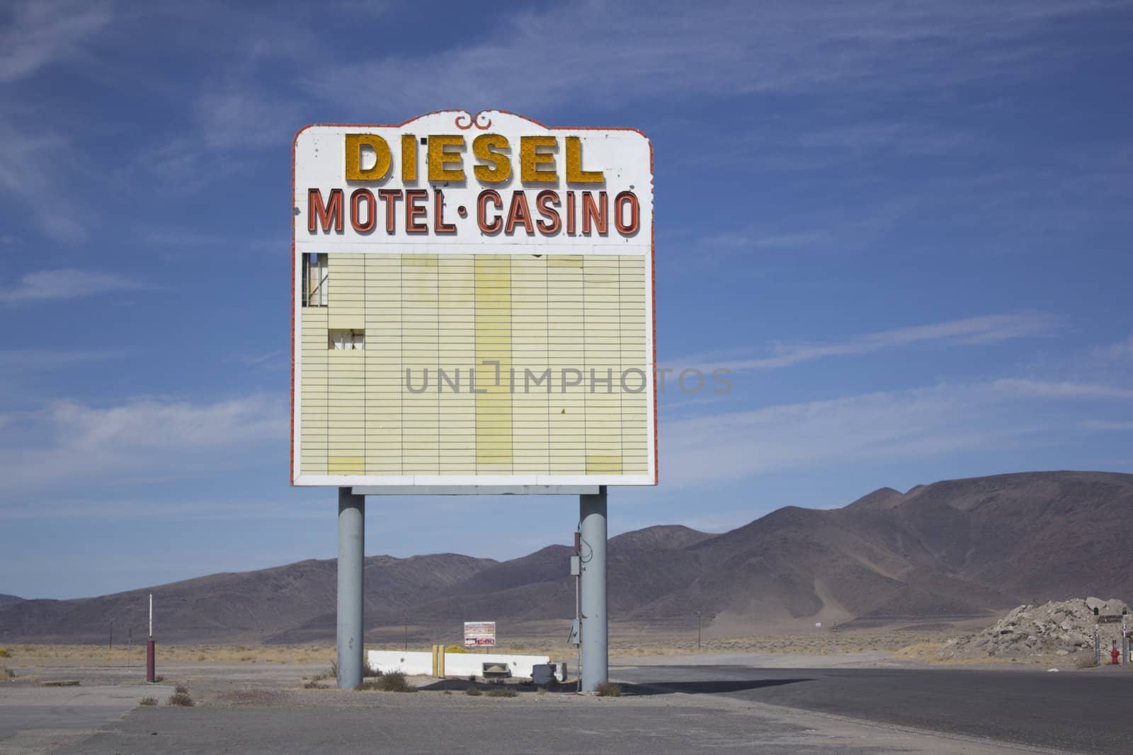 Vintage old gas diesel motel casino sign marquee by jeremywhat