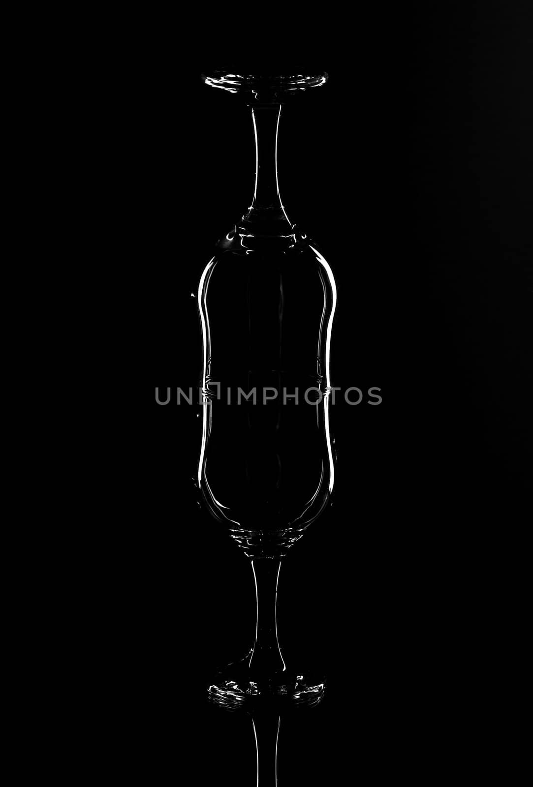 Wine glasses on a black background by selinsmo