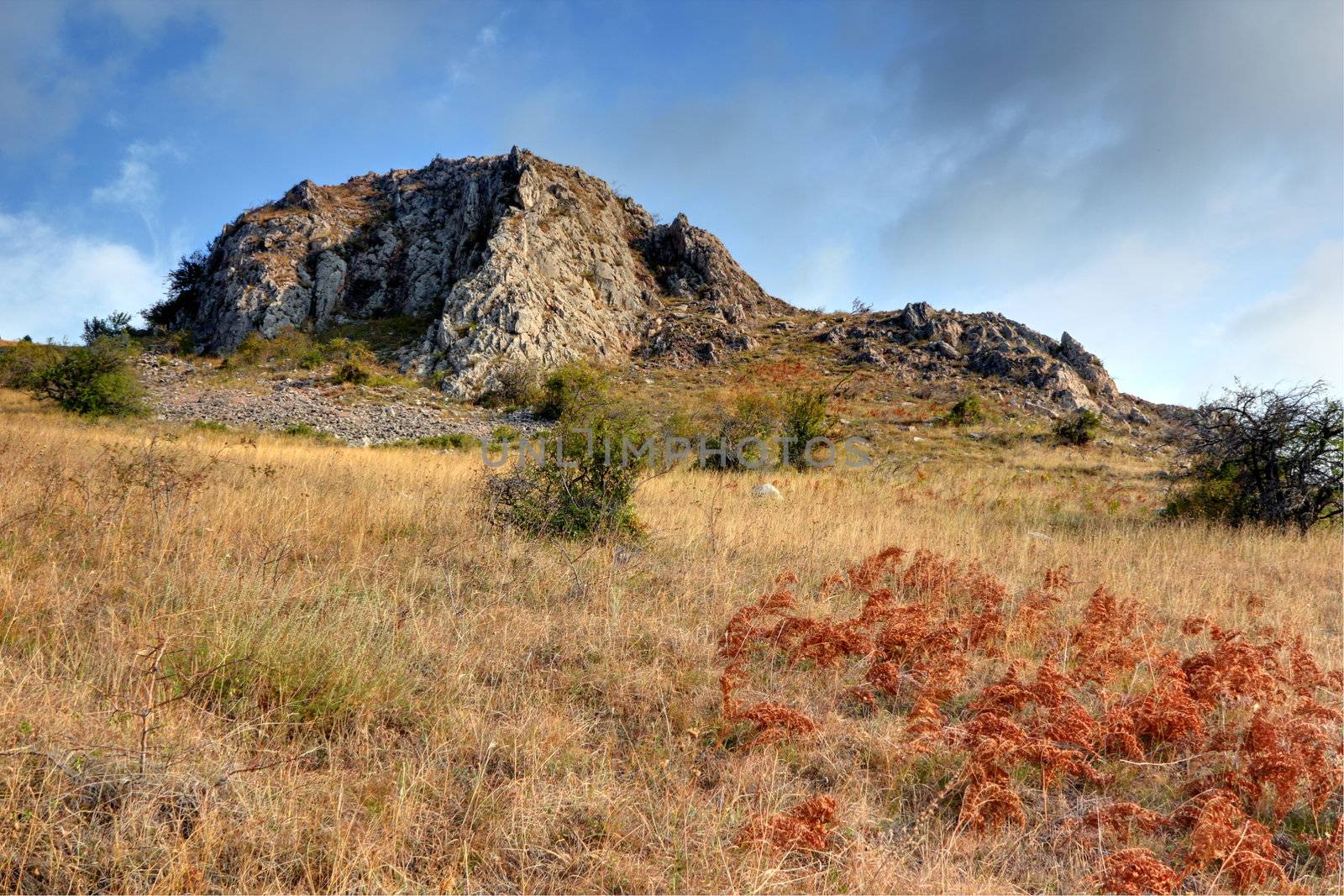 limestone peak in Trascau mountains, near Izvoarele