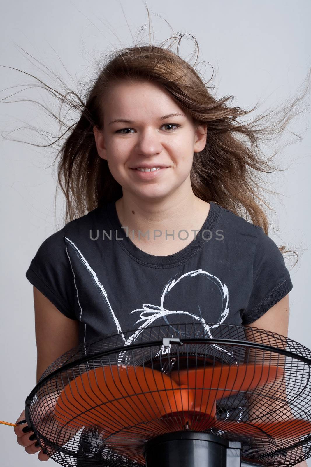 girl with fan by victosha