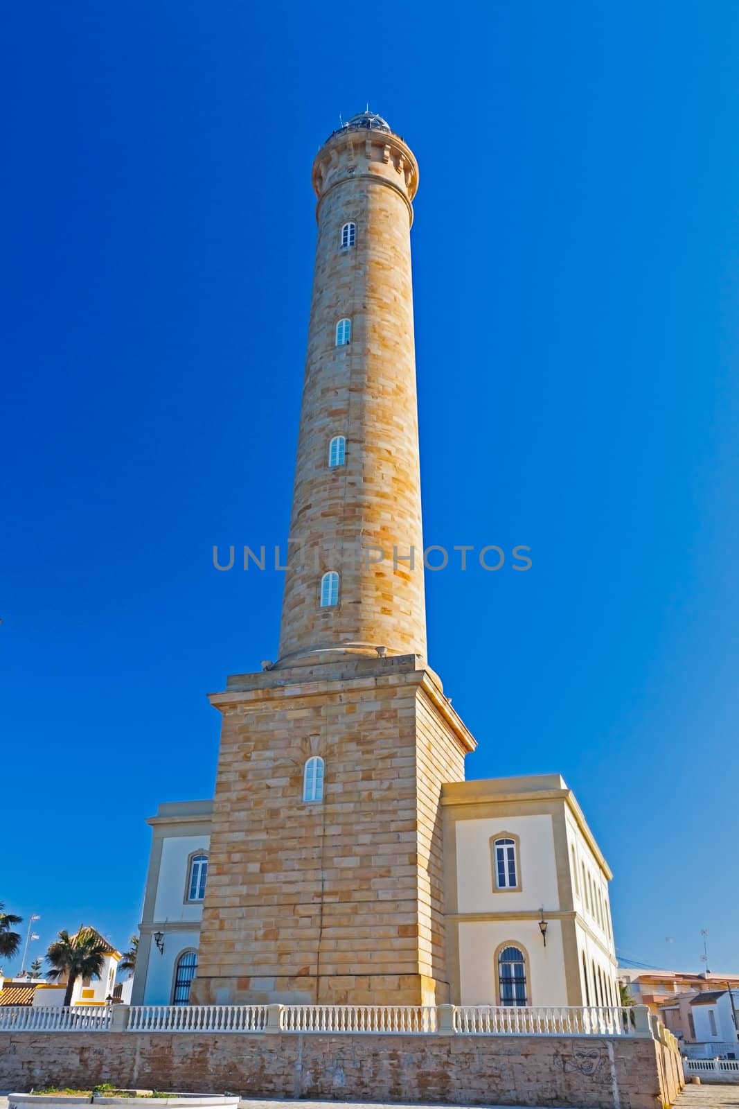 Wonderful lighthouse known as  lighthouse of Chipiona at the province of Cádiz