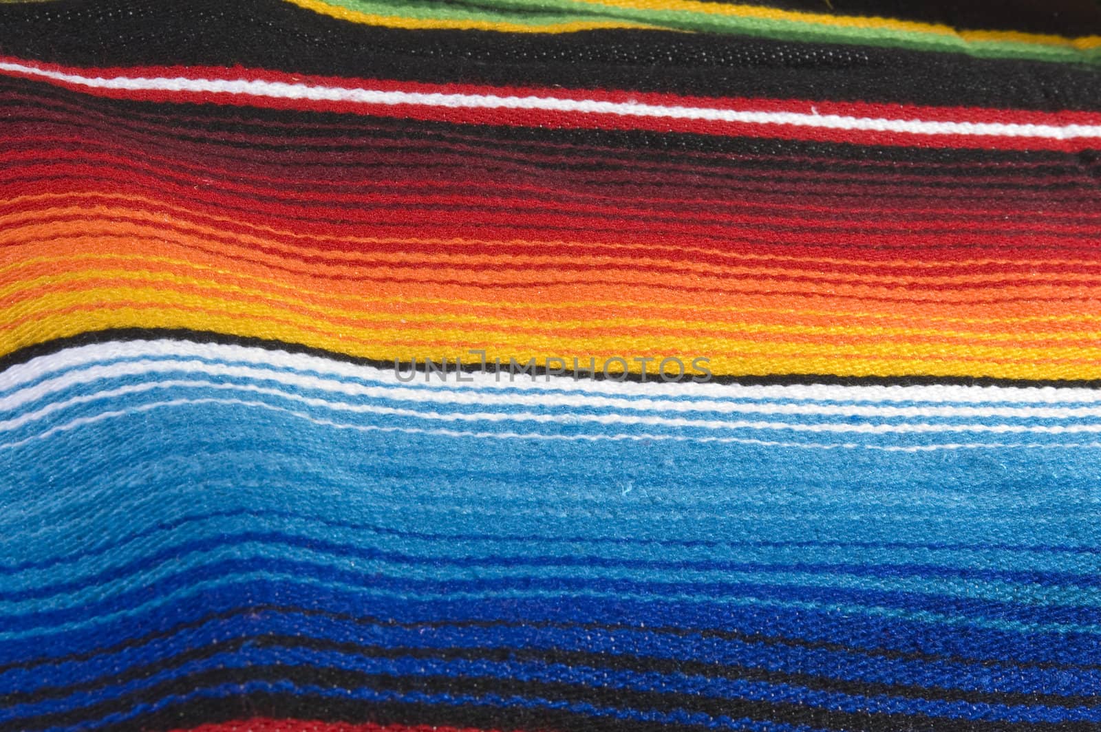 Colorful mexican poncho close up texture