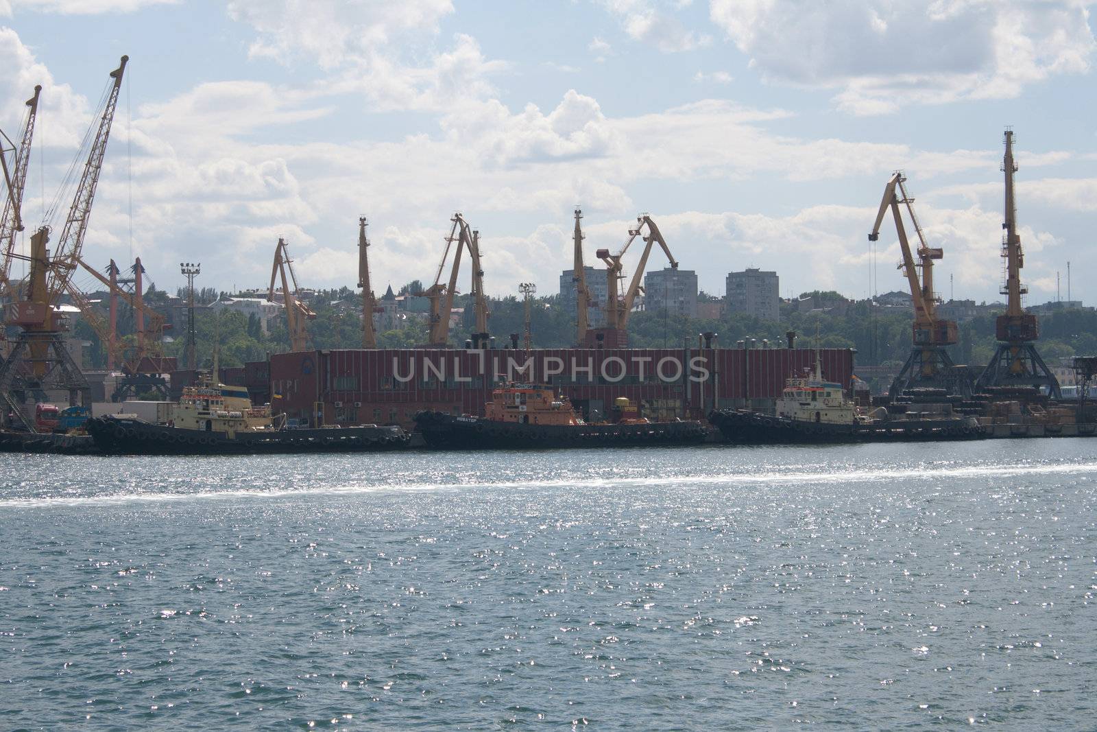 Sea Port in Odessa, Ukraine street shooting