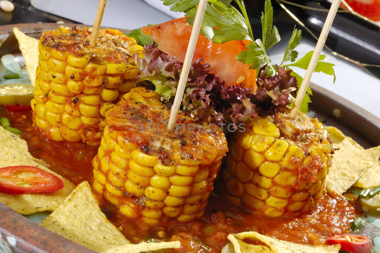 Baked corn with salsa by hanusst