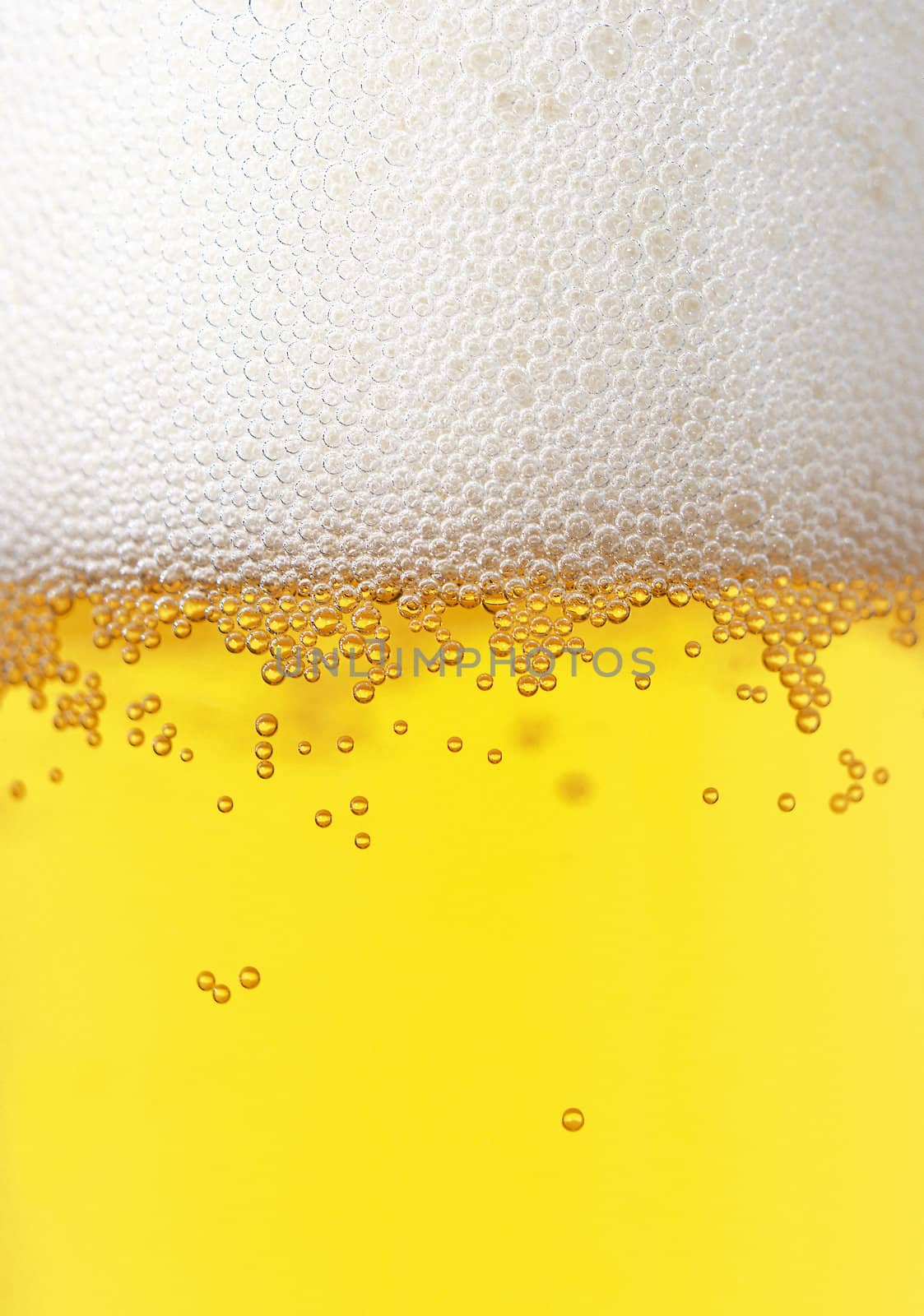 Fresh beer foam bubbled glass texture