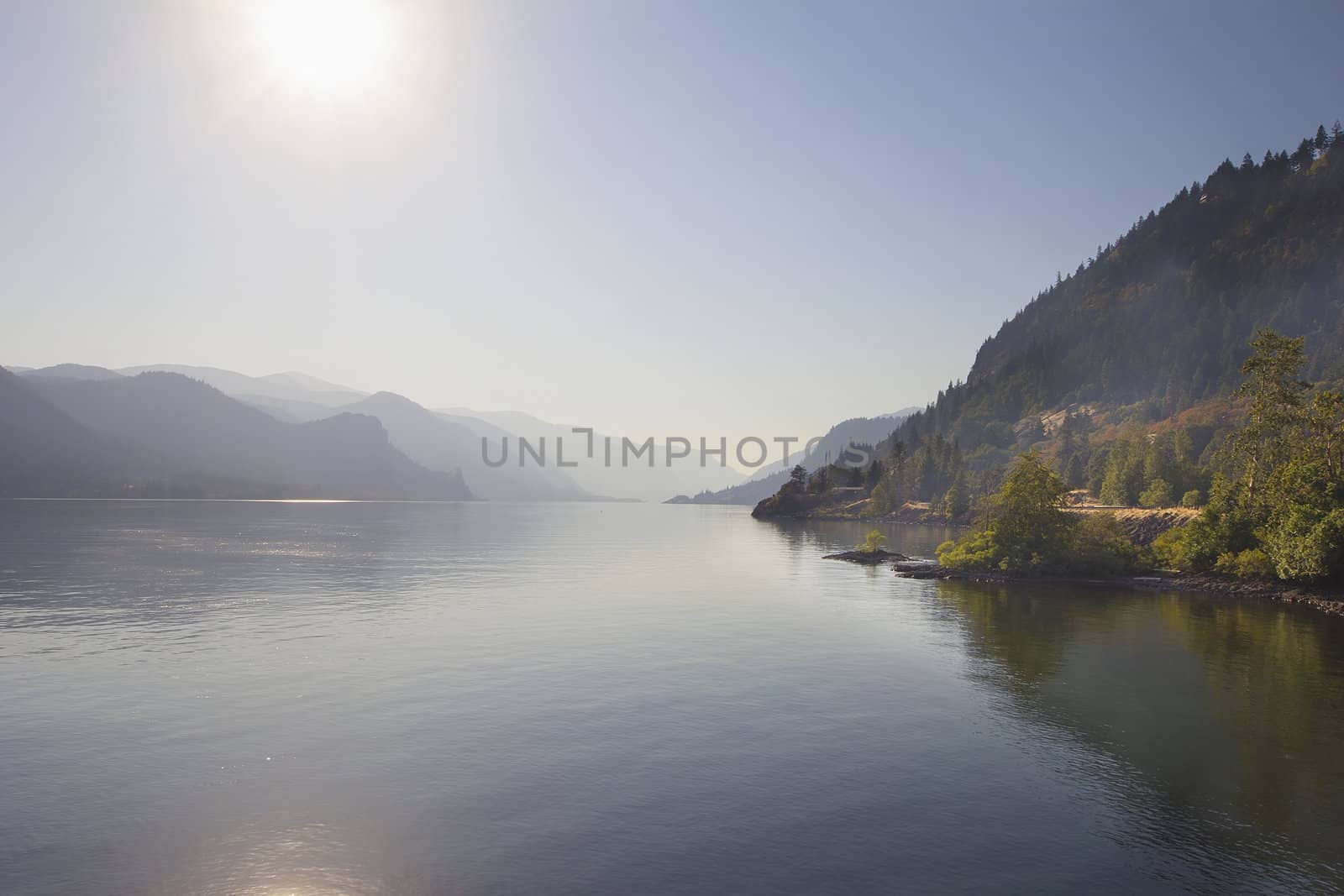 Foggy Columbia River Gorge by jpldesigns