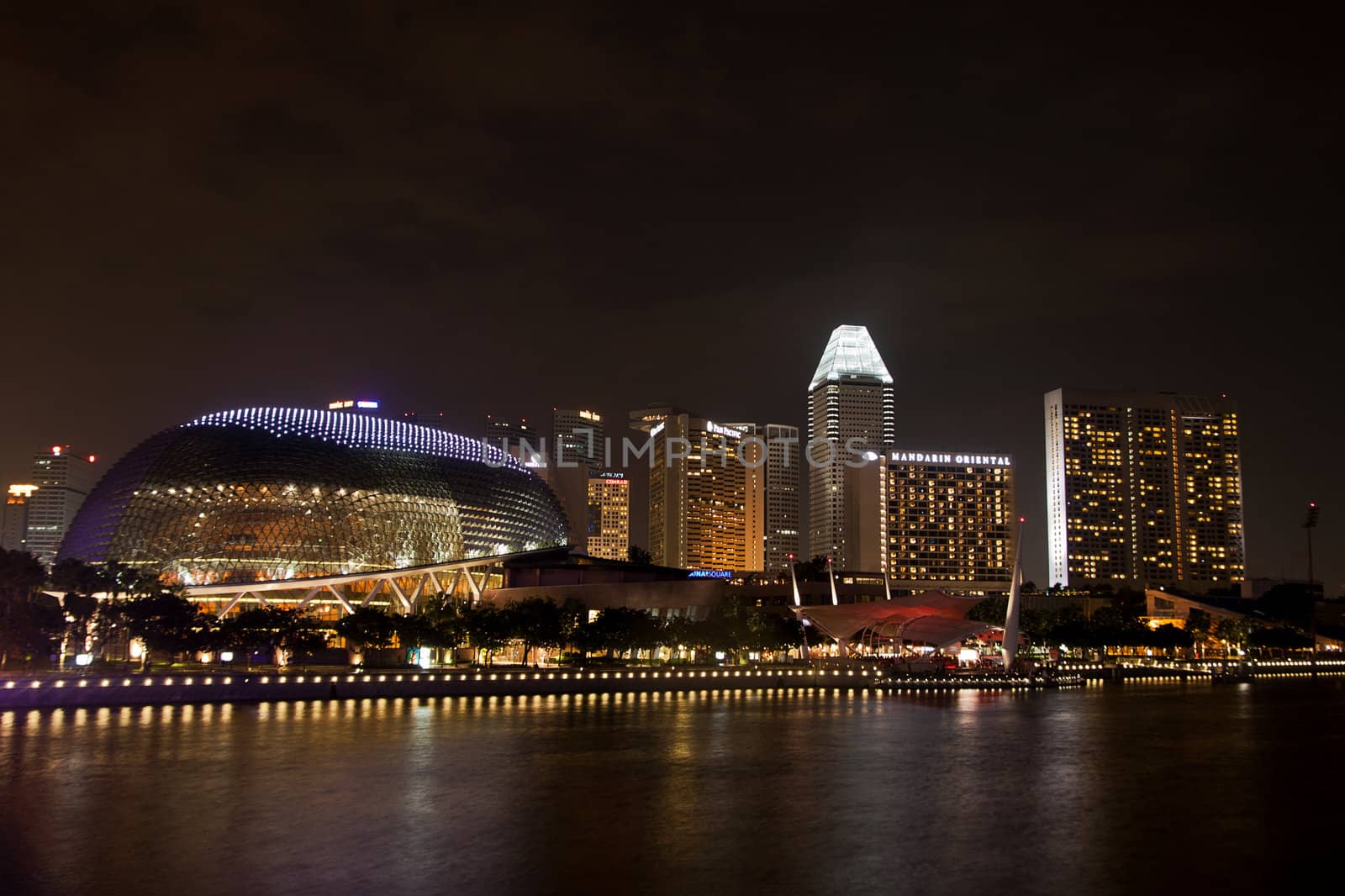 Singapore, Singapore - September 9, 2012: Esplanade Theater on September 9, 2012 in Singapore. Esplanade theater is a modern building for musical,art gallery and concert located at riverside near Singapore Flyer.