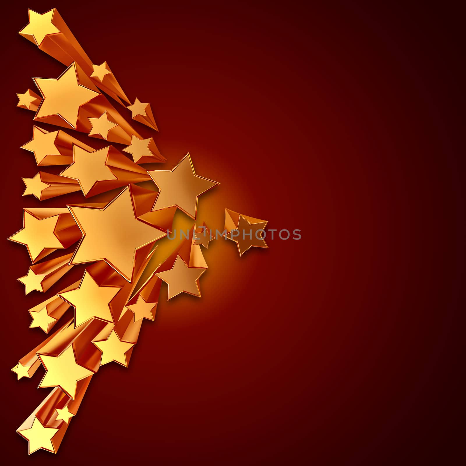 moving golden stars on brown background by merzavka