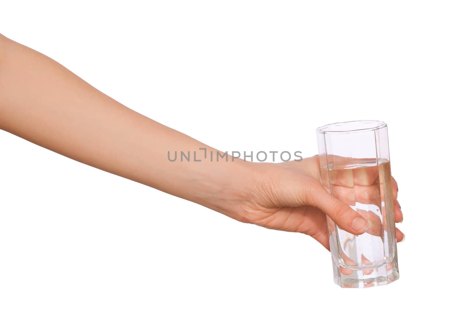 woman giving a glass with water to patient