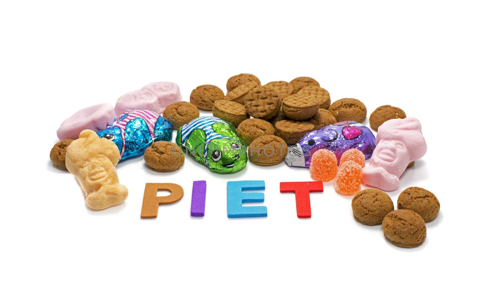 text and candy for the childrens party sinterklaas in december in Holland