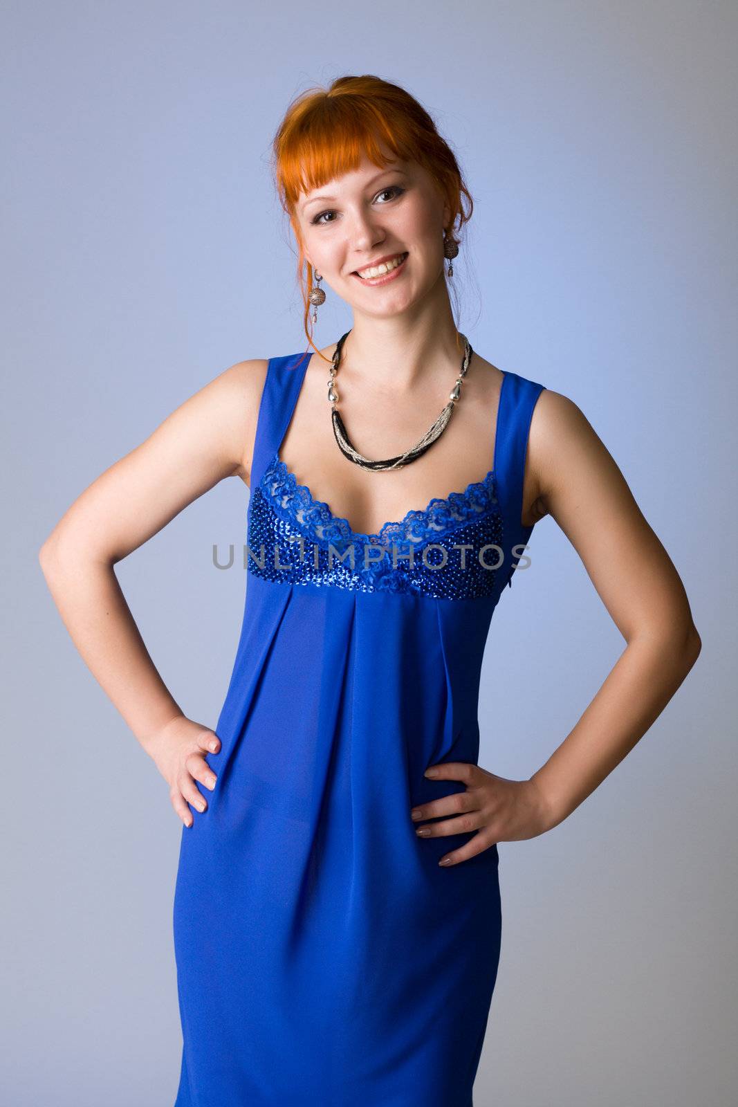 Beautiful redhead studio photo