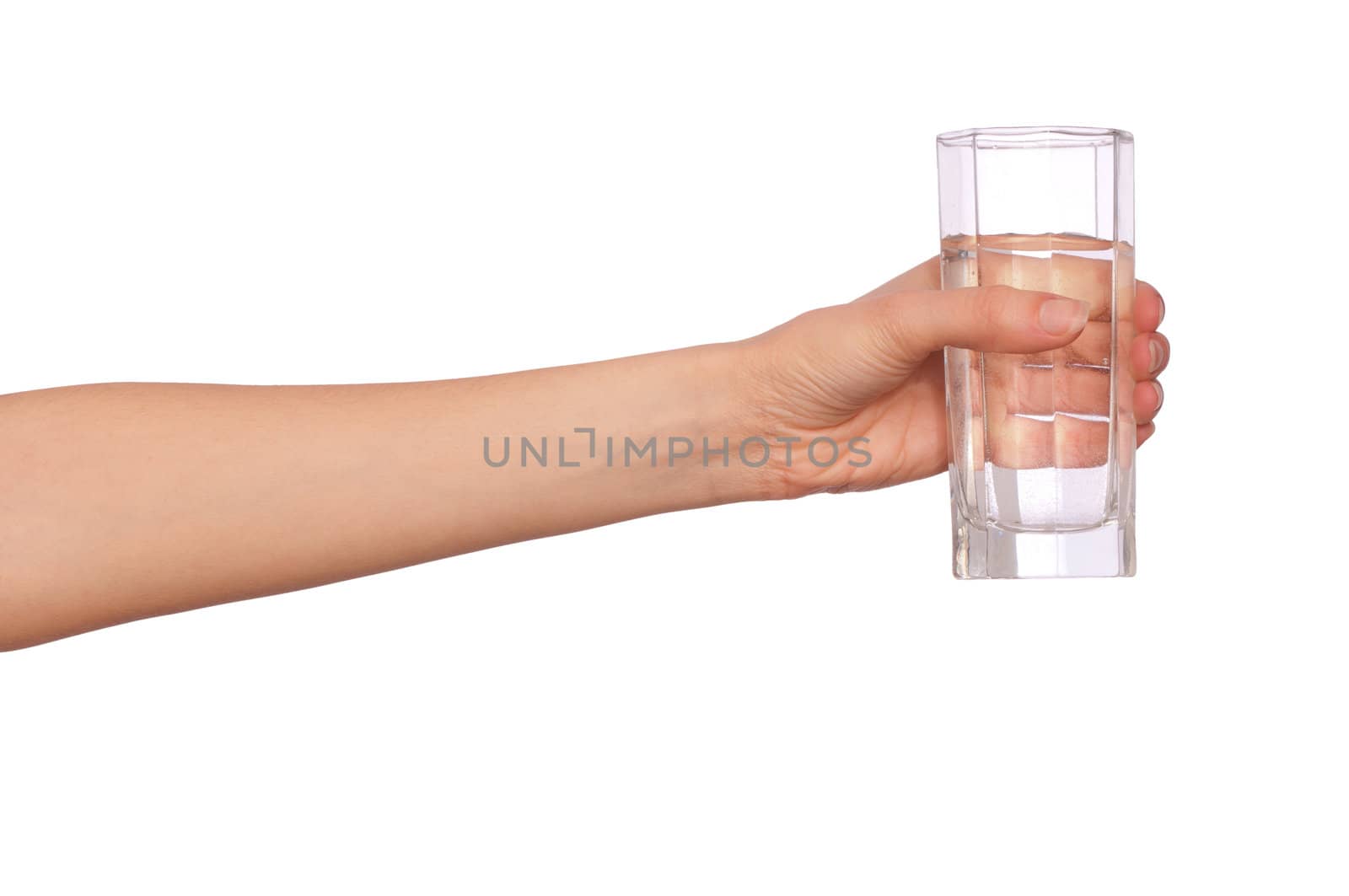 woman giving a glass with water to patient