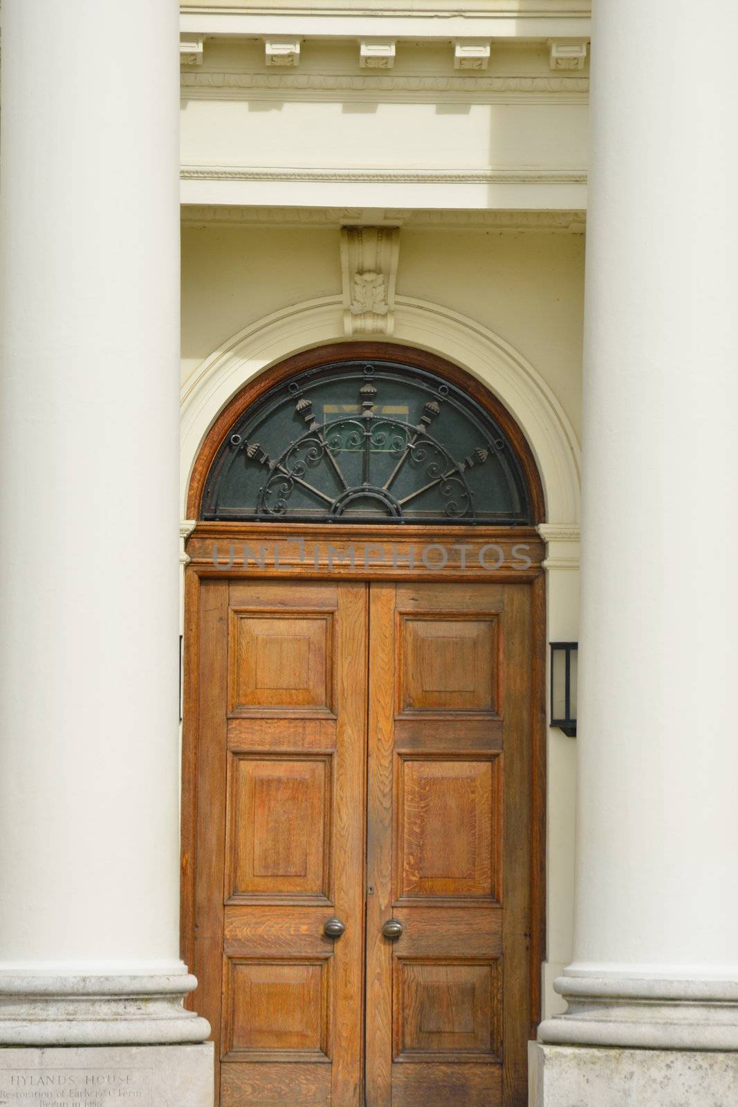 Detail of door with columns