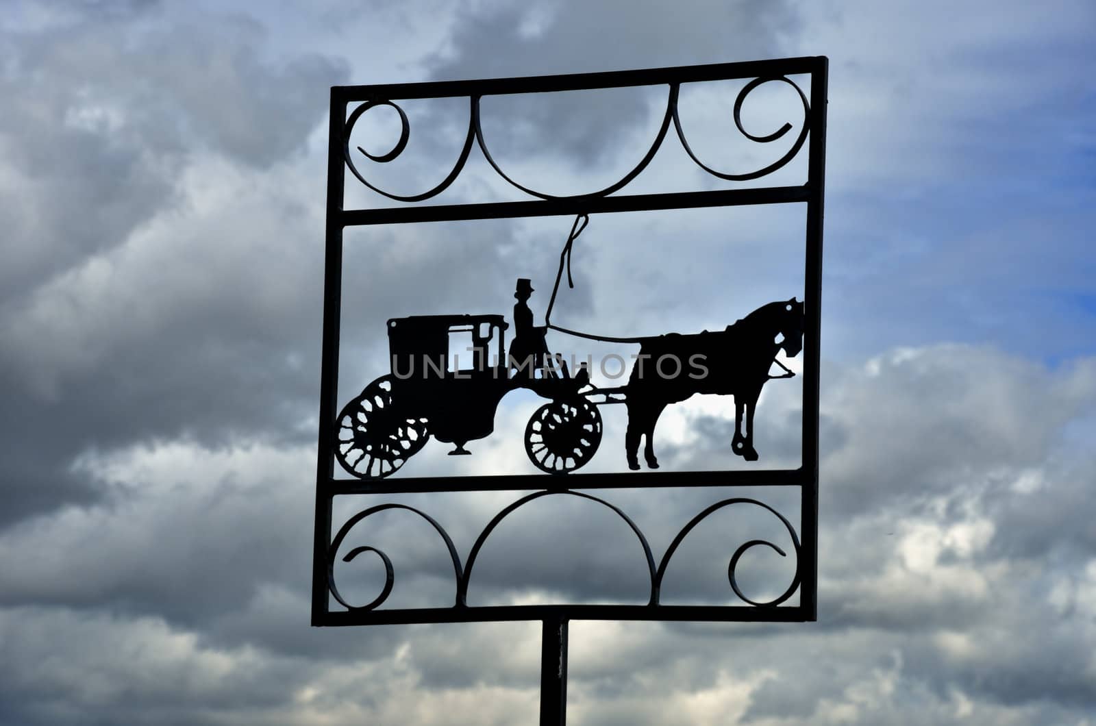 silhouette of Horse and cart by pauws99